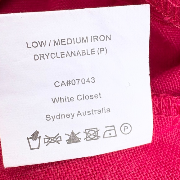 WHITE CLOSET Cotton blend Red Jumpsuit Sz Medium - Picture 12 of 12